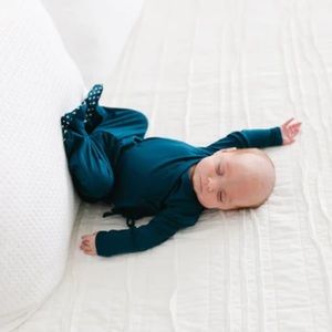 Posh Peanut Sailor Blue Tie Front Kimono Set